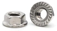 1/4 - 20 SERRATED FLANGE NUT, CASE HARDENED, ZINC PLATED *LARGE FLANGE*